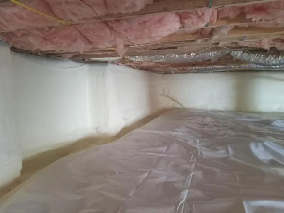 Crawl space encapsulation with closed-cell spray foam for Roof Leak Repair in Fruitland